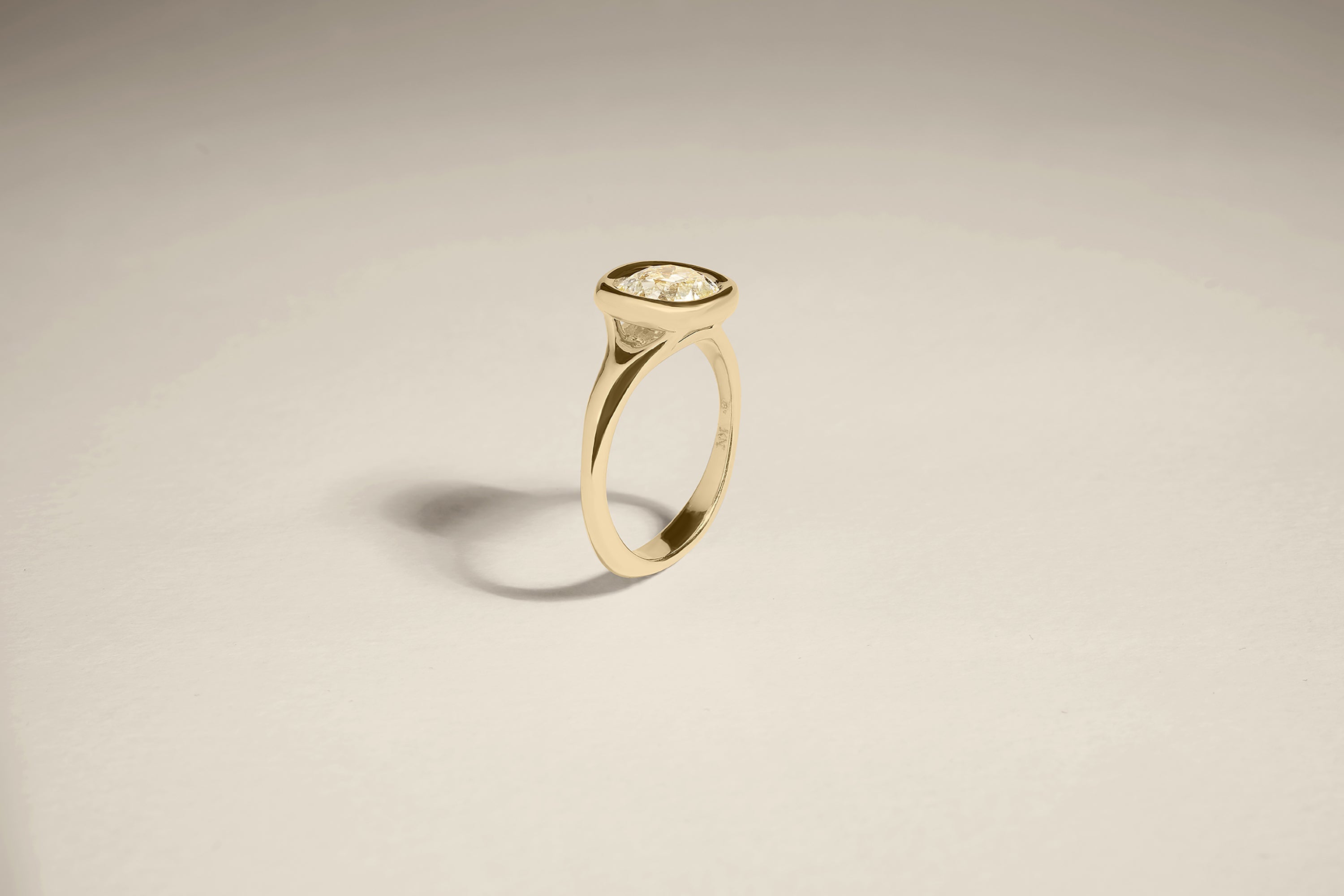 1.73 Carat Old Mine Cut Diamond Seraph Engagement Ring