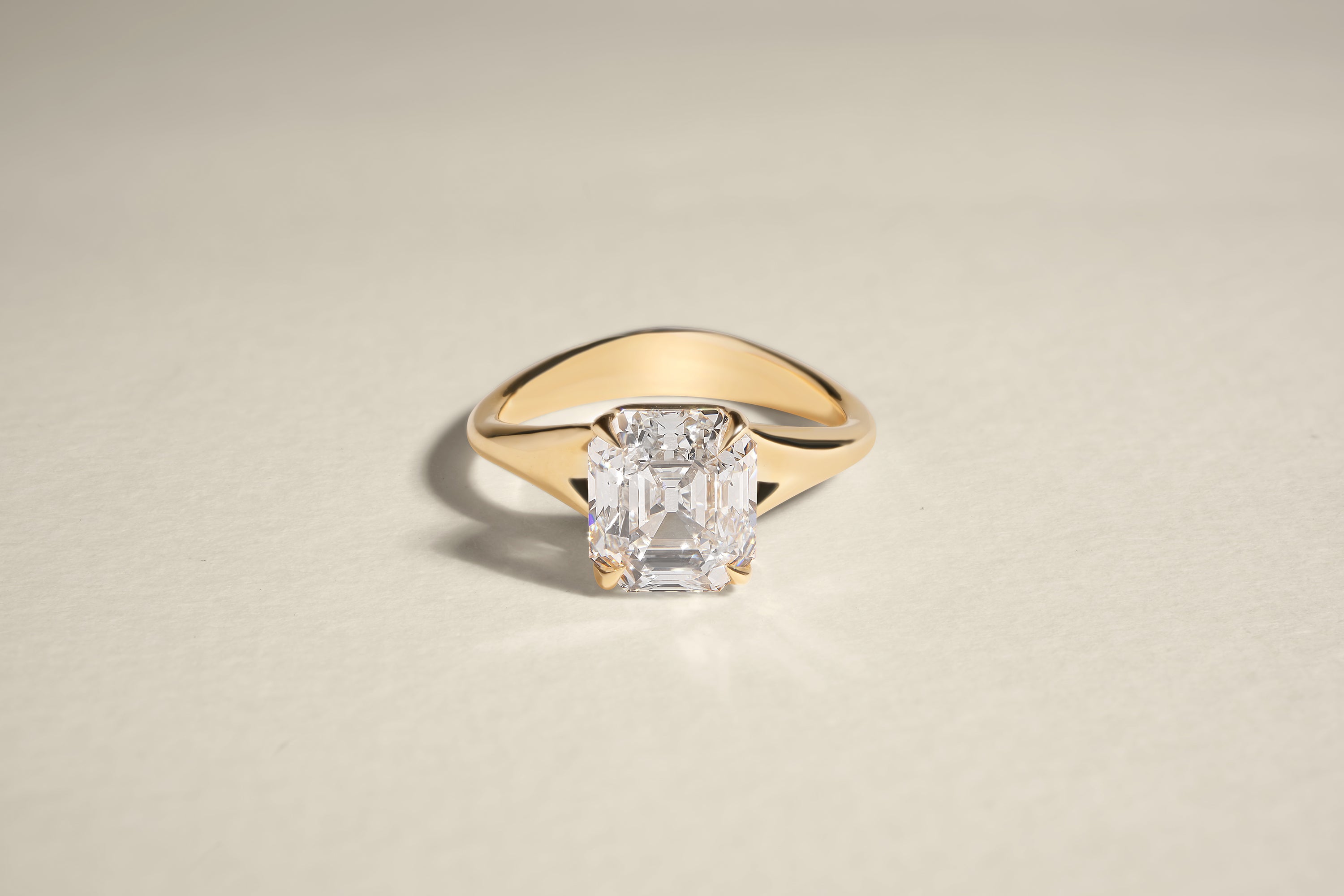 2.50 Carat Asscher Cut Diamond Dea Ring – Karina Noel