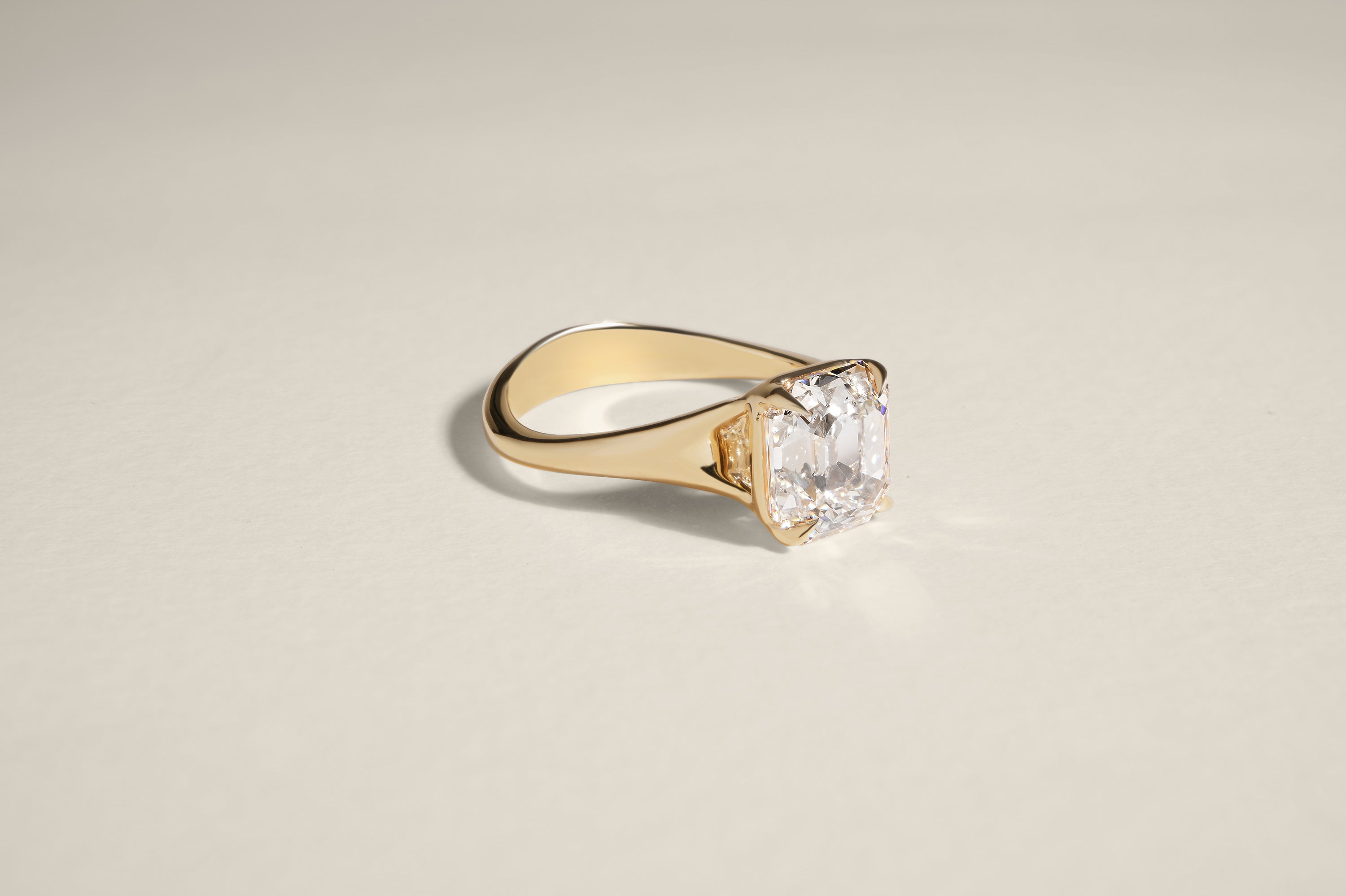 2.50 Carat Asscher Cut Diamond Dea Ring