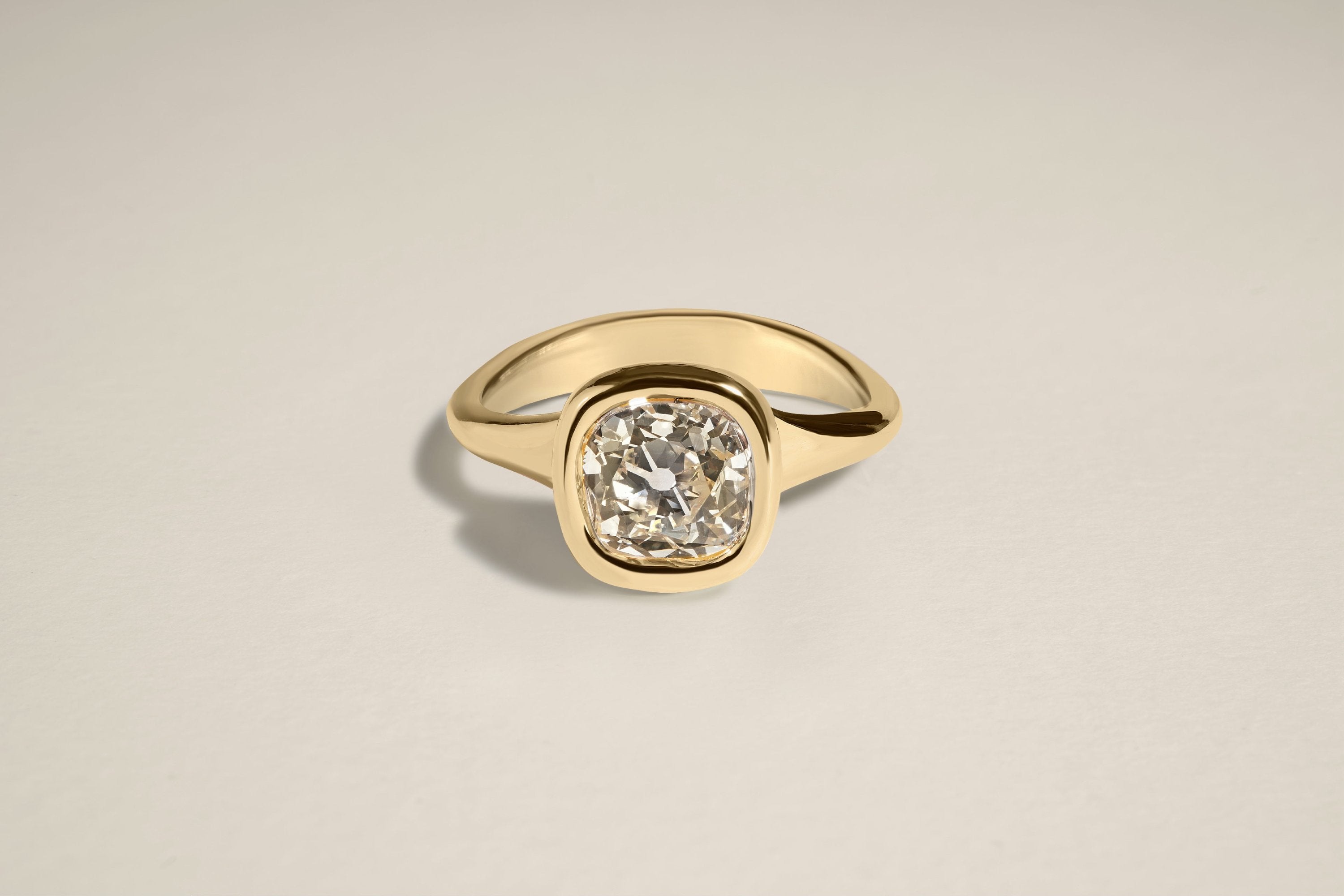 1.88 Carat Old Mine Brilliant Diamond Seraph Ring