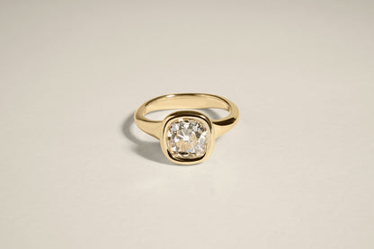 1.73 Carat Old Mine Cut Diamond Seraph Engagement Ring