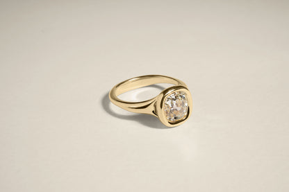 1.73 Carat Old Mine Cut Diamond Seraph Engagement Ring