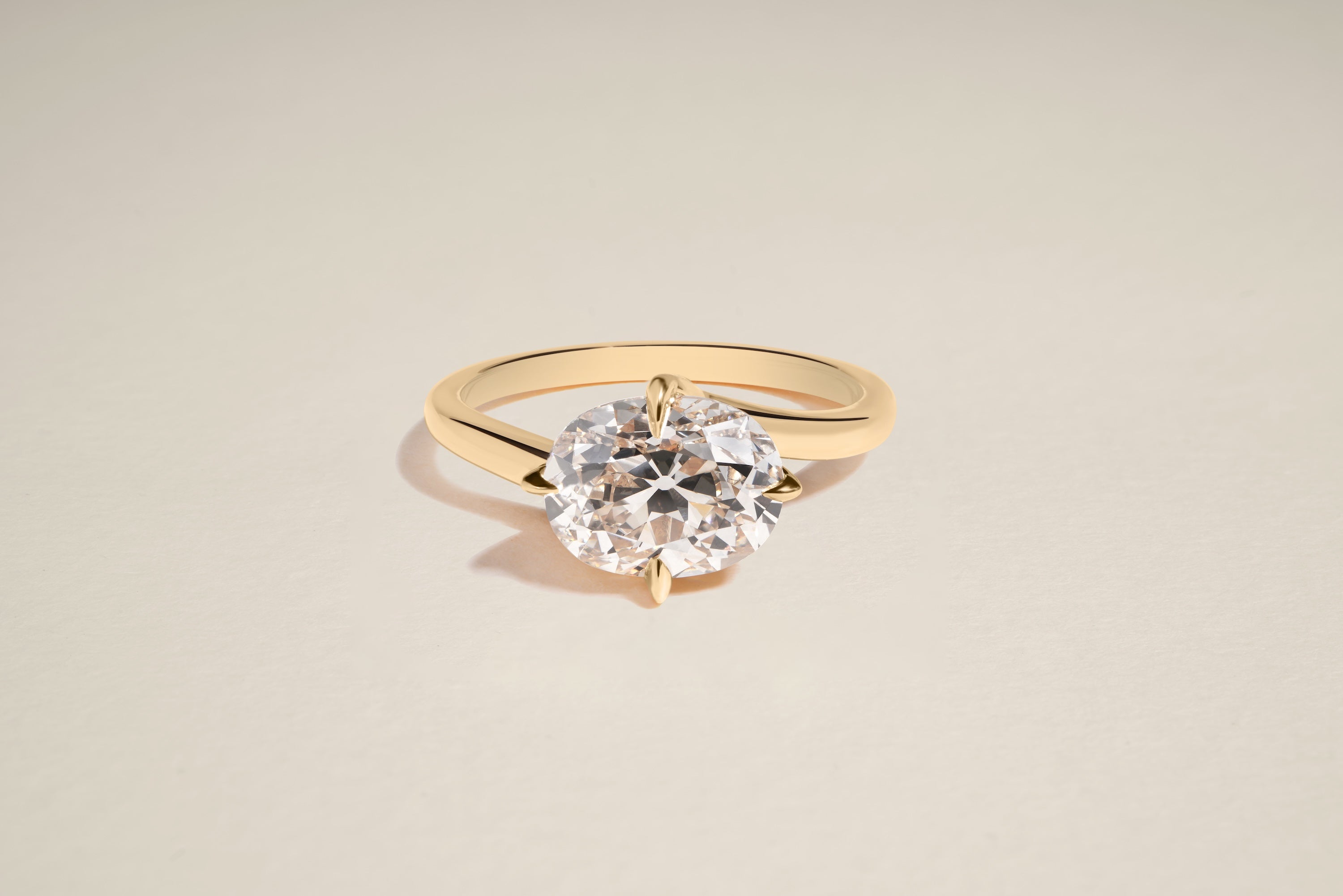 2.05 Carat Old Mine Brilliant Diamond Nodo Ring