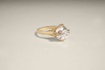 2.05 Carat Old European Cut Diamond Unis Ring