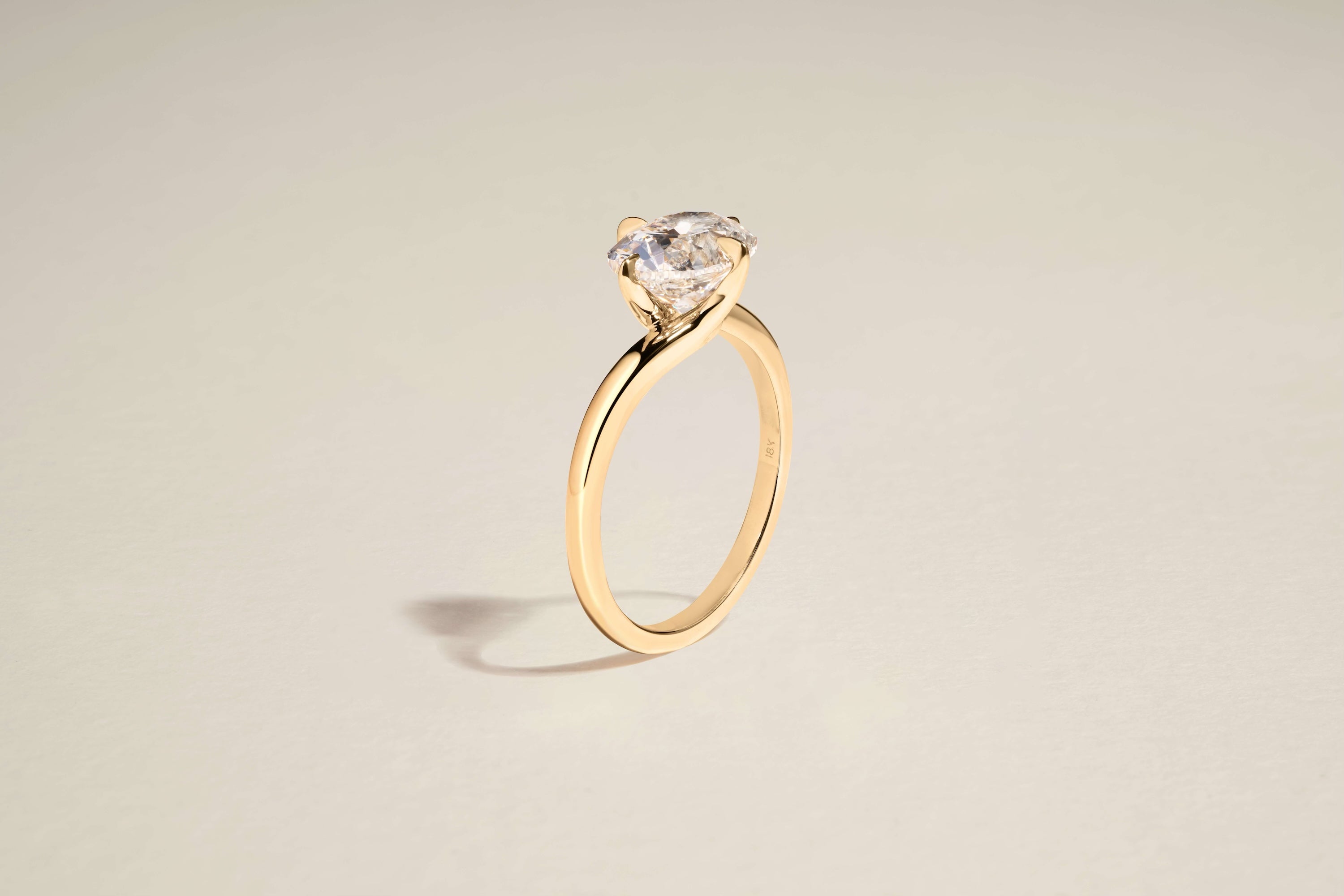 2.05 Carat Old Mine Brilliant Diamond Nodo Ring