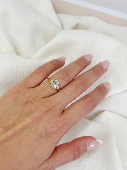 2.25 Carat Old Mine Brilliant Diamond Dea Ring