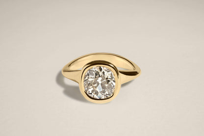 2.29 Carat Old Mine Brilliant Diamond Seraph Ring