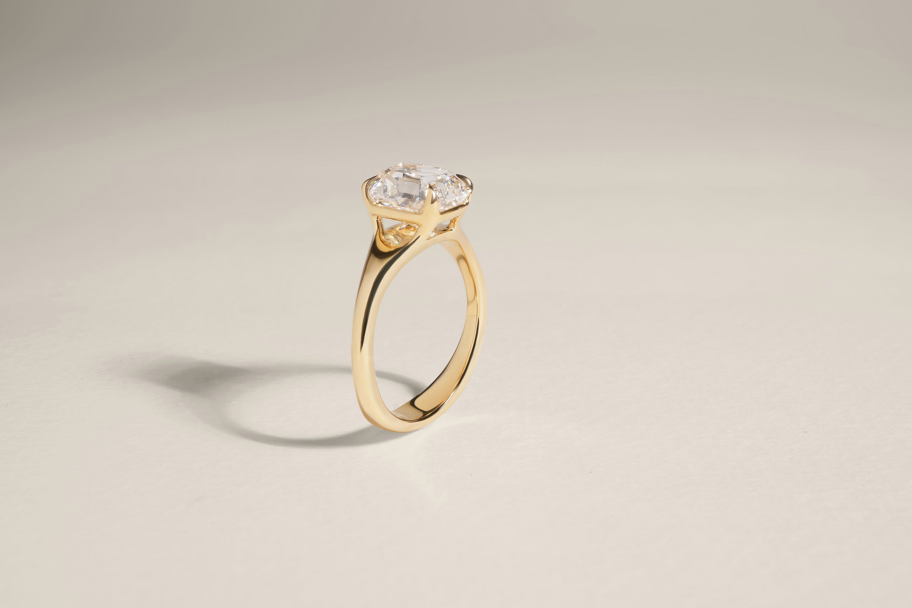 2.50 Carat Asscher Cut Diamond Dea Ring