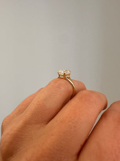 2.50 Carat Asscher Cut Diamond Dea Ring